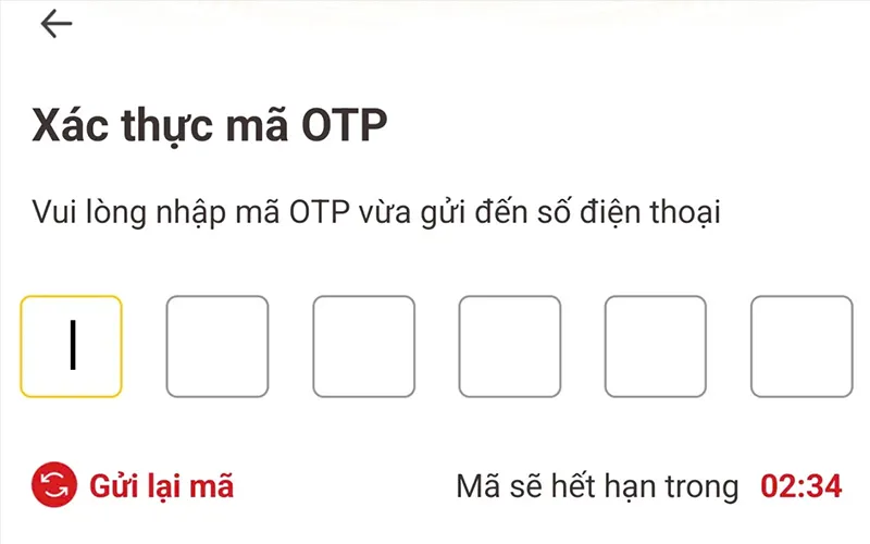 Xác minh OTP khi đăng ký đăng nhập BOT88