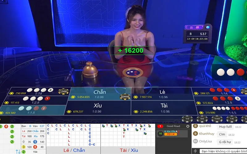 Tỷ lệ trả thưởng trò chơi Live Casino BOT88