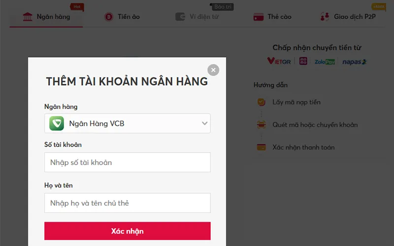 Các phương thức nạp rút BOT88 phổ biến năm 2025